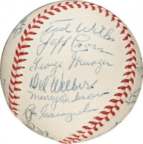 1947 Тимот На Сент Луис Кардинали Потпиша Бејзбол Стен Мусијал пса днк &засилувач; ЈСА Коа-Автограм Бејзбол