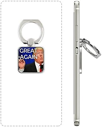 Смешен американски одличен претседател слика квадратни мобилни телефони прстен држач за држач за заграда Универзален подарок