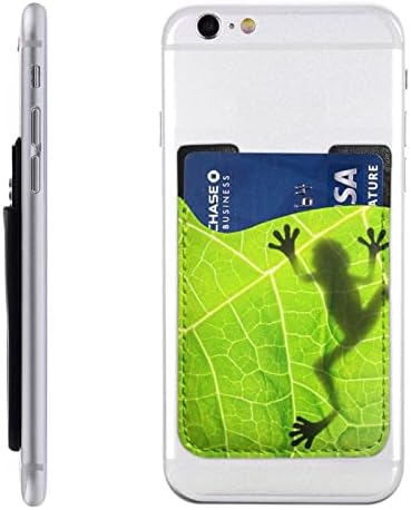 Rogаба остава држач за картички за мобилни телефони, кожен мобилен телефон за паста за паричник, држач за еластична картичка на задниот дел