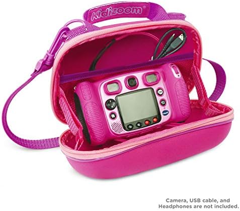 VTech Kidizoom Duo 5.0 Deluxe Digital Selfie Camera со MP3 плеер и слушалки, Pink & Kidizoom Case Case Exclusive, Pink