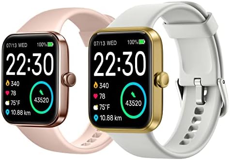 SKG Smart Watch, Fitness Tracker со 5ATM пливање водоотпорен, здравствен монитор за отчукувања на срцето, кислород во крвта, спиење, 1,7 '' екран на допир Bluetooth SmartWatch Fitness Watch за Android-IPHONE