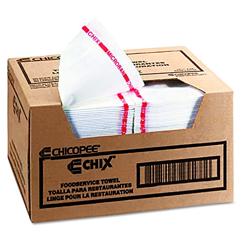 Chix 8250 пешкири за услуга за храна за повторно употребена храна, ткаенина, 13 1/2 x 24, бело