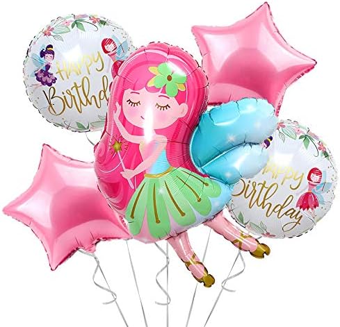 Бајки принцеза забава украси балони за роденденска забава | Совршени цветни основи за чудо -садии со тематски декор на балон со хелиум