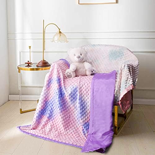 Свилен сатен бебе ќебе за девојки уникатна вратоврска боја минки ткаенина со мека луксузна свилена свиленкаста поддршка за деца