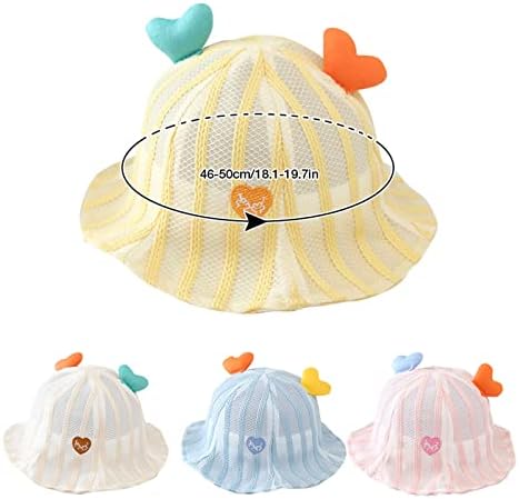 Новороденче лето рибарска капа за срцев декорација лента за печатење мрежи за дишење на визир капа розова корпа капа за бебе момче