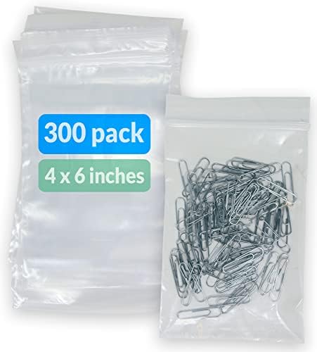 Рели. Вклучени торби, мали | 4 x 6 | 300 брои | Јасни вреќи за засилување, пластични патент поли торби | Обични пластични кеси за отклучување на