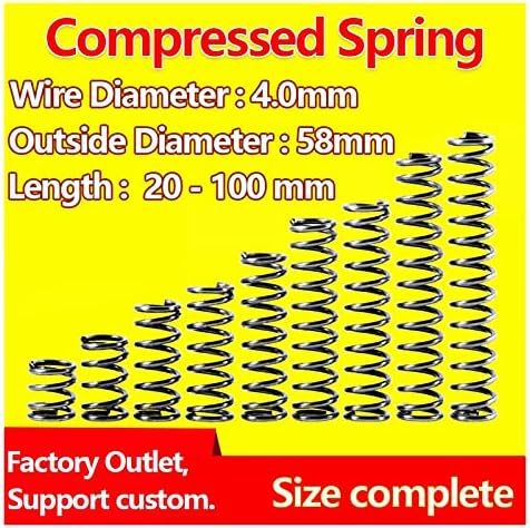 Замена на машини за играчки пролетен компресија на пролетта челична жица Дијаметар 4,0мм, надворешен дијаметар 58мм плоча за притисок