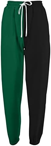Joggers за жени со високи половини ултра-меки панталони со џебови со џогер, баги салон панталони активна облека за активна облека