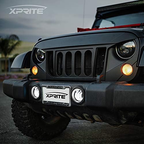Xprite 4 Инчни LED Светла За Магла Компатибилни Со Jeep Wrangler JK Неограничен JKu 2007-2018 | Замена НА Предниот Браник 60w