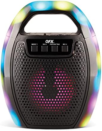 QFX BT-14 TWS Bluetooth Bluetooth преносен преносен звучник со 10 вати со 4 ”вуфер, влез на микрофон, влез AUX, USB влез, влез на TF