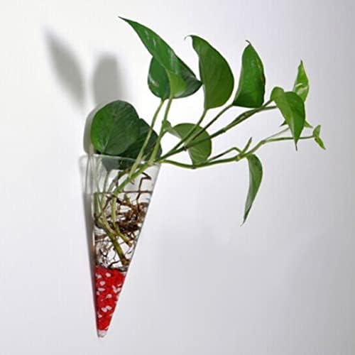 Вазна шише кружно конусно стакло 1 парчиња, висечки стакло од стакло од стакло стакло стакло растение тенџере за хидропоника растенија контејнери за вода растениј?