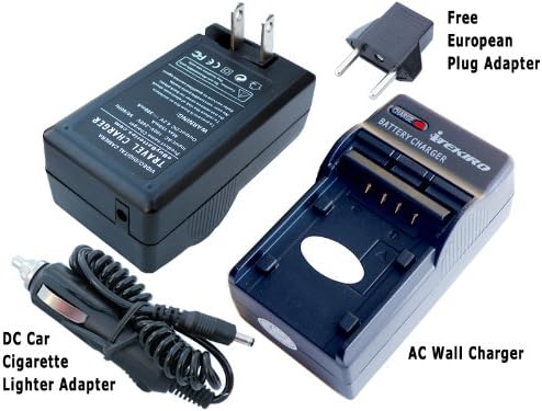 Itekiro AC Wall DC Car Battery Charger комплет за Hitachi DZ-GX3200E DZ-GX3300 DZ-GX3300 DZ-GX3300A DZ-GX3300E + 10-во-1 кабел