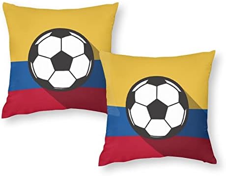 Колумбија фудбалски фудбалско знаме сет од 2 фрлања за фрлање перници за перници за перници за перници за софа кауч за спални автомобили
