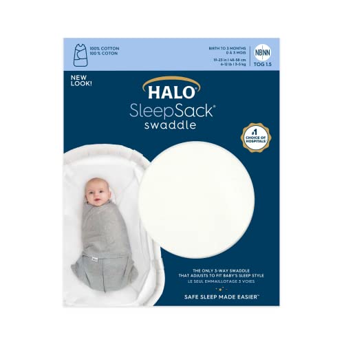 Хало памук за спиење на памук, 3-насочен прилагодлив ќебе за носење, TOG 1,5, новороденче, меко розово и крем пакет