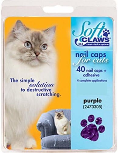 Меки Канџи Капачиња За Нокти Средно Виолетова За Мачки 9-13 фунти