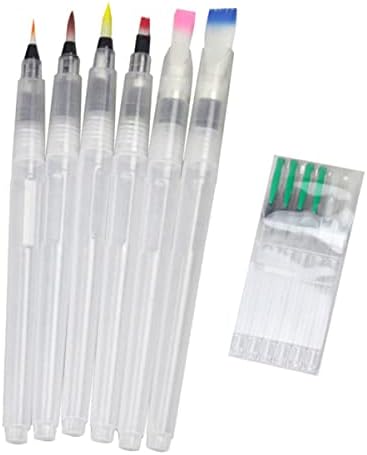 Favomoto 1 Постави 6 парчиња молив за создавање три совети за акварел четки за складирање рамни глави разнобојни бои пенкала растворливи