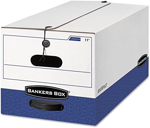 Банкарс кутија 0001103 кутија за складирање на сила на слобода, буква, 12 x 24 x 10, бело/сино, 4/ct