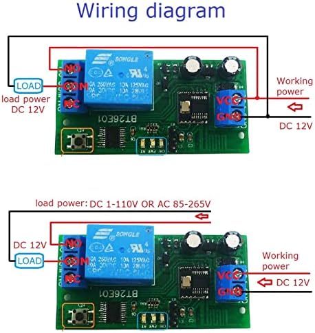 GUTK DC 12V IOS Android Bluetooth-компатибилен BLE Relay 2.4G RF далечински управувач IoT модул Команда за прилагодување на таблата за прилагодување