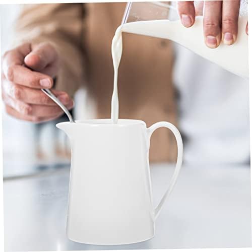 Зеродеко керамички млеко од млеко крема за кафе сирупи керамички чај чај чај чај, крем крем столб сос, бел керамика попладне чај мини