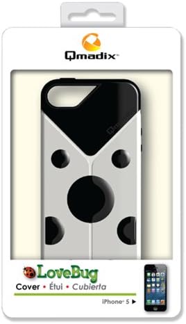 Qmadix QM -LBAPIP5WH Lovebug Заштитна кожа за Apple iPhone 5 - 1 пакување - Пакување на мало - Бело