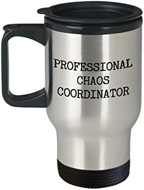 Координатор на хаос во Холивуд и Твин Хаос Професионален хаос координатор кафе чаша не'рѓосувачки челик изолиран кригла со капаци со