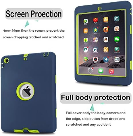 Makeit Case iPad Mini Case, iPad Mini 2 3 Case, 3in1 Hybrid Shockproof Case за iPad Mini 1/2/3