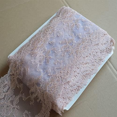 6,2 Широк чипка на чипка, розова мешавина ткаенина цветна шема за истегнување на чипка за чипка за шиење на облека од облека од чипка