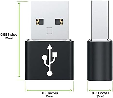 USB-C женски до USB машки брз адаптер компатибилен со вашиот Dell XPS 15 за полнач, синхронизација, OTG уреди како тастатура,