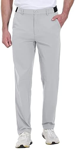 Машки за голф -панталони за машка машка брзина сув лесен обичен фустан панталони со џебови