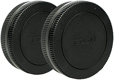 Niyi 2sets Камера на камера капа и леќи за задно капаче за задно капаче, компатибилен со Canon EOS M Mount Mountless без огледало на задниот леќа