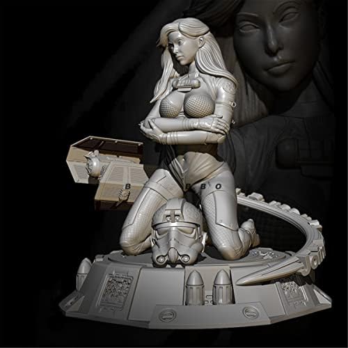 Etriye 75mm 1/24 Sci-Fi Тема Планета планета женски пилот смола модел за модели на ликови, необоен и необјавен минијатурен комплет