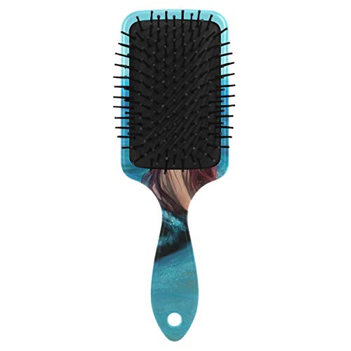 Четка за коса со перница од ВИПКК, пластична разнобојна сирена, соодветна добра масажа и анти статична четка за коса за коса за сува и влажна