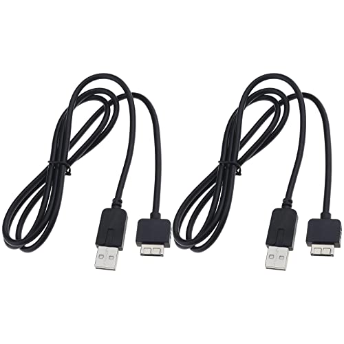 Господар на алатките 2PCS USB Замена на кабелот за полнење компатибилен со PS Vita 1000 модели 2 во 1 USB Податоци за полнење Електронски додатоци 1.1M Црно