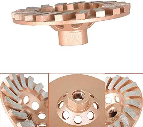 Marddpair 4-1/2 инчи 18 Турбо сегменти 5/8 инчи -11 Арбор мелење тркала за мелење на дијаманти за мелење на тркала за мелење на бетон и asonидарија