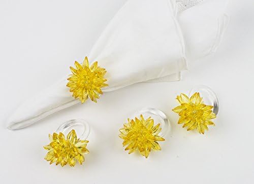 Фенко стилови Кристал Дизајн колекција прстени за салфетки - сет од 4