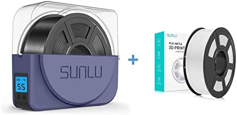 Sunlu Pla Meta 3D филамент за печатач и кутија за фен за филаменти на Sunlu за 3D филамент за печатач, чувајте го филаментот
