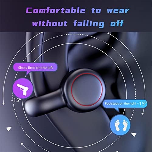 Qonioi Безжични Коски-Слушалки За Спроводливост, TWS Слушалки Bluetooth 5.0 Hifi Слушалки СО LED Дигитален Дисплеј За Дишење Лесни Слушалки За Контрола На Допир