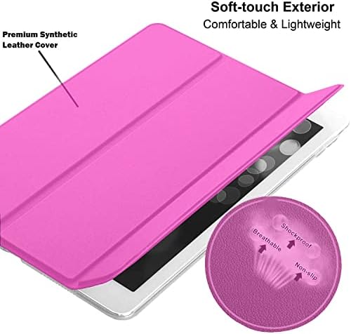 Случаи Дурасафе за iPad 5 2017 / iPad 6 2018-9,7 инчи тенок лесен заштитен компјутерски замрзнат компјутер Двојна агол штанд пред и заден