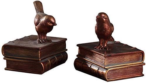 Книгата LKJH Завршува Креативна Декорација На Работната Површина На Bird Bookend, Статуи Подароци За Деца Студентска Училишна Библиотека