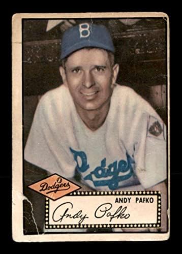 1 Toи Пафко - 1952 Топс Бејзбол Картички Оценет Г/ВГ - Бејзбол Плочи Автограмирани Гроздобер Картички