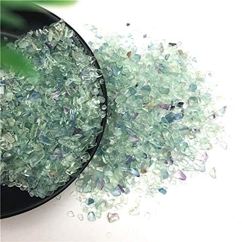 Seewudee AG216 50g 2-4mm Природно зелено флуорит кристален кварц чакалки го испуштаат лекувањето природни камења и кристали Подарок