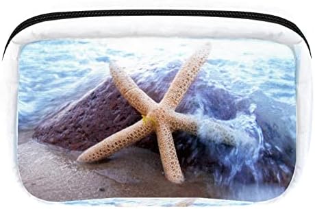 Чанта за шминка на униси, Торба За Козметика За Морска Ѕвезда На Плажа Пренослива Торба За Патнички Воз Организатор На Футроли