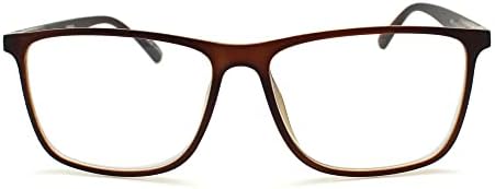 Мат Кафеава Голема Рамка Очила За Читање Мажи Да Изгледаат Модерно Со Висок Вид-Цврст &засилувач; Издржливи Читатели За Мажи-Удобни Пролетни