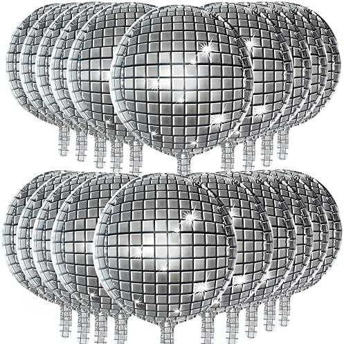 20 пакувања 4D балони со диско диско | 22 инчи диско фолија балон за материјали за украси на диско забави