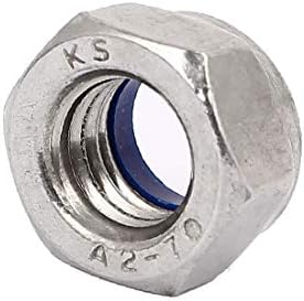 X-Gree M8 X 1,25mm 304 Не'рѓосувачки челик најлон вметнете орев за заклучување на хексадецимално заклучување 30 парчиња