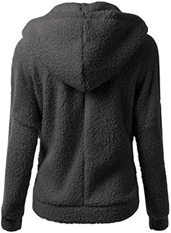 Iyyvv жени со качулка џемпер палто зимско топло волна палто памук памук за надворешна облека