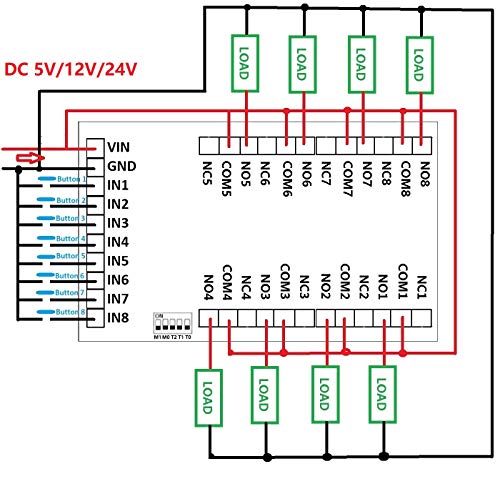 eletechsup DC 5V 8C Мултифункционален Регенератор За Напојување Прекинувач Блокирање Брава Самозаклучување Моментален Реле Модул
