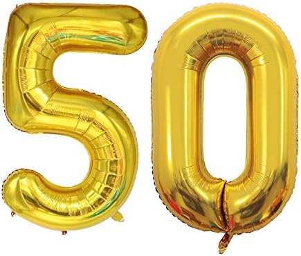 GOER 42 Инчен Златен Број 50 Балон, Џамбо Фолија Хелиум Балони за 50-Ти Роденден Декорации И 50-Годишнината Настан