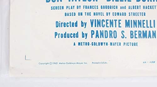 1962 Татко на постер за филм на невестата еден лист R62/327