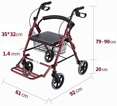 Преносен и удобен Вокер ， Електричен тркалач на инвалидска количка Вокер со седиште ， алуминиумска легура тркалачки пешачење